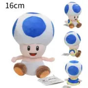 Blue Toad Super Mario Plush Stuffted Toys Lovely Birthday Christmas Dolls