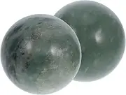 Hand Exercise Massage Balls 2pcs Luxurious Jade Balls Hand Strength and Dexterity Enhancers Decorative Jade Spheres