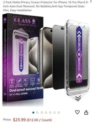 iPhone 16 Pro Max Screen Protector/privacy