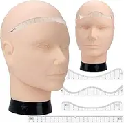 Tattoo Exercise Set for Men with Hair Loss - 3D Training Head, Hairline Ruler & Precision Tools for Scalp Tattoo and SMP Training (Training Equipment for Men)