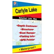 Carlyle Lake Fishing Map-L181