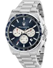[Maserati] Velocita Chrono Dial Stainless Steel Strap Watch 43mm in Silver