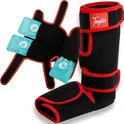 [TOUGHITO] Ankle Ice Pack Wrap - Hot & Cold Compression Therapy for Pain Relief, Swelling, Sprains, Achilles Tendonitis, Plantar Fasciitis - Reusable Gel Packs with Velcro Strap for Foot & Ankle Support