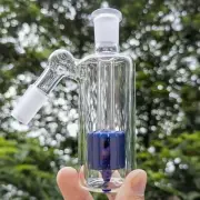 14mm 90 Degree Glass Ash Catcher 90° For Hookah Hand Pipes Male joint Blue New