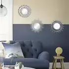 Pack of 3 Wall Hanging Mirror Decorative Circle Mirrors for Corridor Entryway