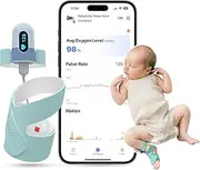 Babytone - Baby Sleep Monitor, Heart Rate Tracker, Oxygen and Motion Level, Portable Foot Monitor with Bluetooth App for Newborn 0-36 Months