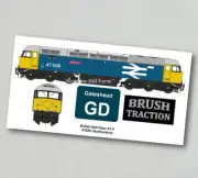British Rail Class 47 Fridge Magnet 47526 Northumbria BR Blue Diesel Locomotive