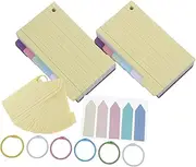 WEKADRIN 1 Set Large Index Cards with Binder Ring Colored Flashcards for Study School Supplies Practical Note Cards for and Organization