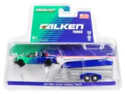 Greenlight 51244 2017 Ford F-150 Truck Aerovault Trailer Falken Tires 1/64
