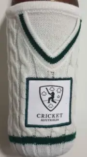 Cricket Australia Test Match Beer Cozzie Can Cooler Stubbie Holder Wool Jumper