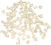 KAILIKETIY Unfinished Wood Letters Set for Crafts 300pcs Mini Letters Blocks Wood Craft Supplies for Boys and Girls