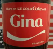 Share A Coke With Gina 2017 Limited Edition Coca Cola Bottle