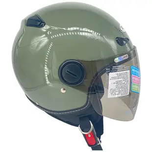 瑞獅 ZEUS ZS-210BC 210BC 素色 珍珠褐綠 半罩 安全帽 內襯全可拆洗 雙鏡片