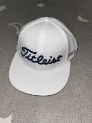 Titleist FJ Pro V1 Golf 2024 Tour Elite Flat Bill Hat Cap Snapback White Blue