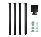 WUHUANGKAKA 40" Square Office Table Furniture Leg,Adjustable Metal Furniture ...