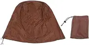 Fountain Cover 420D Oxford Cloth Water Sturdy Dust Sturdy Sun Proof with Drawstring Garden Fountain Protector for Winter (Coffee)