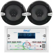 Pyle PLMR77U Bluetooth USB AUX Receiver, 2x JVC 6.5" 2-Way Coaxial Speakers