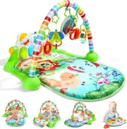 Baby Gym Play Mat, Play Piano Gym with Tummy Time Activity Mat, Musical Activity