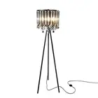 Hsyile Lighting KU300168 Unique Romance Crystal Tripod Floor Lamp Black Suita...