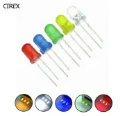 3mm LED Light Emitting Diode Red Green White Blue Yellow 20mA DIY (5x)