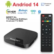Mortal T4 Android 14 S905L TV Box 4K Ultra HD 2.4G5.8G Dual WIFI Media Player
