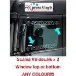 SCANIA V8 窗口貼花 X 2. 卡車圖形乙烯基貼紙