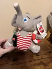 Coca Cola Elephant Plush 9" Lifeguard Red White Swim Suit Coke Vintage 1993 NEW