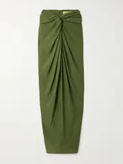 [GAUGE81] GAUGE81 - Usuki Silk-satin Pareo - Green - EU 38 EU 38 Green