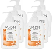6 x Energy Liquid Soap Dispenser with Orange Blossom Fragrance 300 ml - Made in Germany Dispenser Soap Vegan - Hand Soap Liquid Cleans Gently - Hand Wash Soap for Nourished Hands