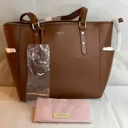 Radley London Womens Brown Leather Outdoor Double Handles Tote Bag Sz 10" to 12"