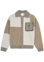 Axel Arigato Franco Patchwork Wool-blend Cardigan - Beige - L L