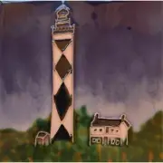 Cape Lookout NC Lighthouse Light House Decorative Ceramic Wall Art Tile 4x4 New