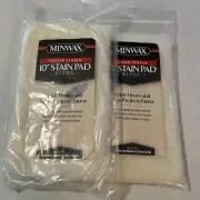 2-Minwax Floor Finish Stain Pad 10" Refill Lint Free Absorba Lambskin 427130100