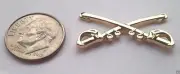 CAVALRY SWORDS (SMALL 1-1/8") US ARMY Military Hat Pin P15339 EE