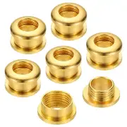 5mm(1/5 Inch) Brass Hole Eyelets, 6 Pcs Arc Surface Grommets, Gold Tone