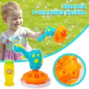 Kids Bubble Machine Bubble Machine 8-holes Battery-Operated Bubble Blaster 10ml