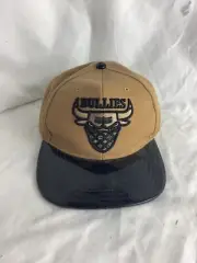 Supply Headwear BULLIES Brown and Shiny Black Flat Bill Hat Cap Chicago Bulls