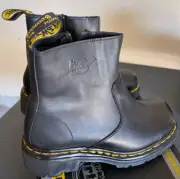 New Dr. Martens Youth Black UK 3 EU 36 US Mens 4 Womens 5 Leather Boots Vintage