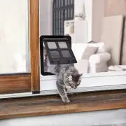 Pet Cat Dog Doggy Gate Way Sliding Slide Mesh Window Pet Flap Door Screen Large