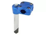 VINTAGE 4" LONG ALLOY BMX STYLE BICYCLE STEM (QUILL DIAMETER 21.1MM) IN BLUE.