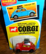 RARE Blister Pack Corgi Juniors Whizzwheels VOLKSWAGEN RED BUG BEETLE SEALED