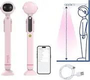 Bisonbody Smart Digital Height Measuring Device for Kids – Wireless Height Tracker with Dual Ultrasonic Measurement Technology – Accurate Smart Height Measurement Scale – Astronaut Design (Pink)