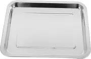 Ciieeo Stainless Steel Rectangular Baking Tray Oven Pan for Roasting Steaming and Baking Ideal for Family Gatherings and Picnics
