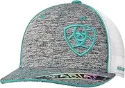 [ARIAT] Kid's Youth Offset Turquoise Signature Logo Cap