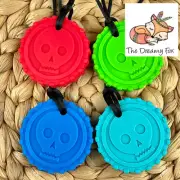 Autism Chewy Necklace - Chewie Tube Sensory ASD ADHD SPD Chew Pirate Coin