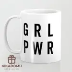 GIRL POWER FEMINIST WOMAN 力量報價陶瓷咖啡杯