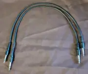 2 TRS 1/4 To 1/4 Patch Cables 2 Ft Stereo Straight To Straight