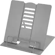 Desk Book Stand Holders for Reading Hands Free, Durable Metal Adjustable Gray