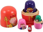 ZUNOXAZ 5 Pcs 5 Wukong to West Wooden Nesting Dolls Monk Educational Stacking Fun Present for Birthday Parties Develop Fine Motor Skills and Coordination