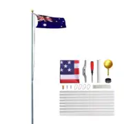 7.1M Aluminium Australian Flag Pole Flagpole Aussie Full Set AU